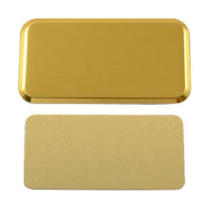 - Dikdörtgen Metal Yaka İsimliği (altın) 6x3,2 cm  - Dikdörtgen Metal Yaka İsimliği (altın) 6x3,2 cm