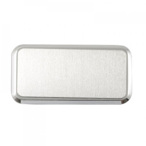 Dikdörtgen Metal Yaka İsimliği (gümüş) 6x3,2 cm - 3
