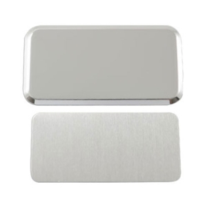 - Dikdörtgen Metal Yaka İsimliği (gümüş) 6x3,2 cm  - Dikdörtgen Metal Yaka İsimliği (gümüş) 6x3,2 cm