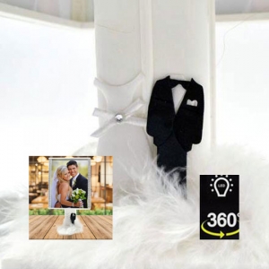  - Dönen Ledli Abajur Çerçeve (smokin) (1)