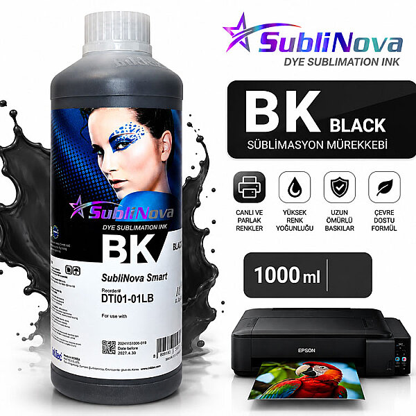 Inktec Sublinova Sublimasyon Mürekkebi - 1000 ml / Siyah - 2