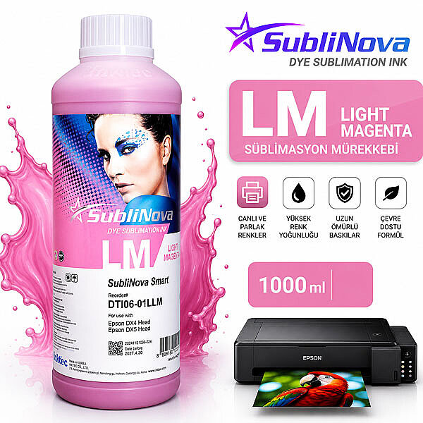 Inktec Sublinova Sublimasyon Mürekkebi - 1000 ml / Açık Kırmızı - 2