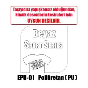 Eco Beyaz Flex PU Tekstil Transfer Folyosu - 51 cm x 1 metre (1)