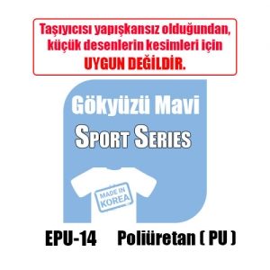 Eco Gökyüzü Mavi PU Tekstil Transfer Folyosu - 51 cm x 1 metre (1)