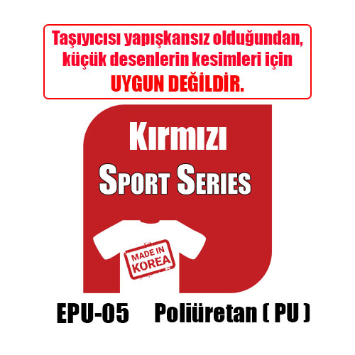 Eco Kırmızı PU Tekstil Transfer Folyosu - 51 cm x 1 metre - 2