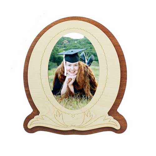 Eko.Ahşap Oval Fotoğraf Çerçevesi 10x15 cm