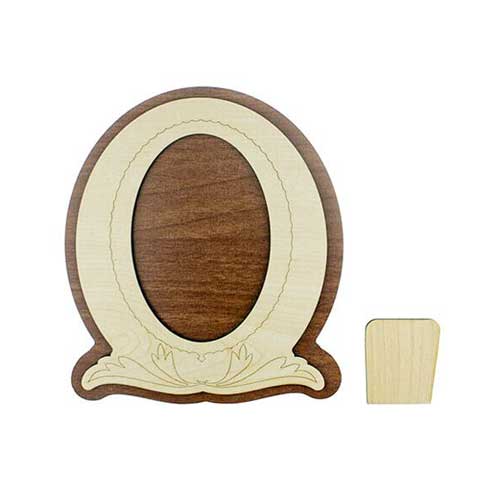 Eko.Ahşap Oval Fotoğraf Çerçevesi 10x15 cm (1)