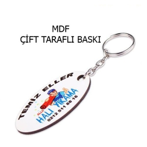 - Eko.MDF Çift Taraflı Anahtarlık - Oval  - Eko.MDF Çift Taraflı Anahtarlık - Oval
