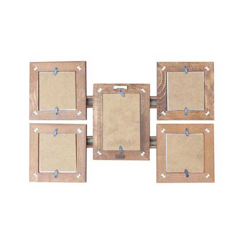 Eskitme Ahşap Fotoğraf Çerçevesi - Beşli - 6