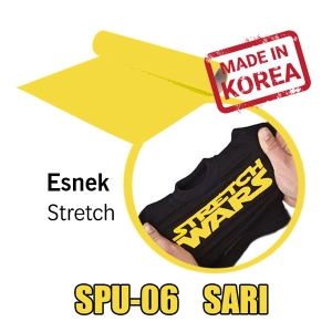 Esnek (Stretch) Sarı PU Tekstil Transfer Folyosu - 51 cm x 1 metre (1)