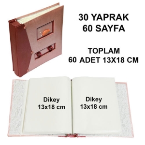 - Figürlü 60'lık Fotoğraf Albümü 13x18cm - Pembe (1)  - Figürlü 60'lık Fotoğraf Albümü 13x18cm - Pembe (1)
