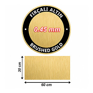 Sublimasyon Fırçalı Altın Metal 30x60 cm - 0,45 mm