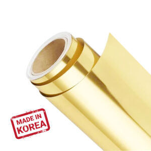 - Açık Altın Tekstil Transfer Folyosu (Light Gold Foil) / 51 cm x 1 metre  - Açık Altın Tekstil Transfer Folyosu (Light Gold Foil) / 51 cm x 1 metre