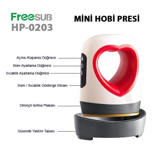 Freesub Mini Hobi Transfer Baskı Presi - 5