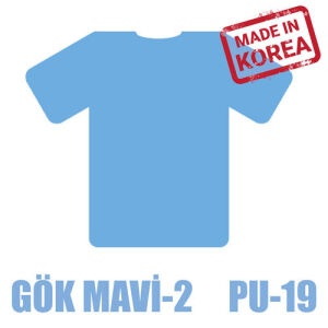 Gök Mavi-2  PU Tekstil Transfer Folyosu - 51 cm x 1 metre (1)
