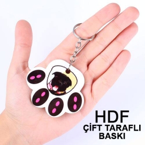- HDF Çift Taraflı Anahtarlık - Pati  - HDF Çift Taraflı Anahtarlık - Pati
