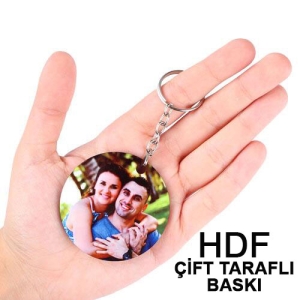 - HDF Çift Taraflı Anahtarlık - Yuvarlak  - HDF Çift Taraflı Anahtarlık - Yuvarlak
