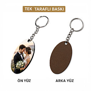 HDF Tek Taraflı Anahtarlık - Oval (1)