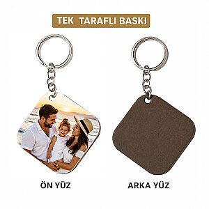 HDF Tek Taraflı Anahtarlık 5x5 cm - Kare (1)
