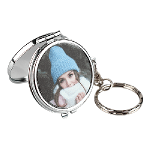 Sublimasyon Aynalı Metal Anahtarlık - Yuvarlak - 6