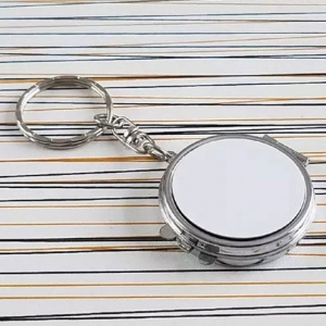 Sublimasyon Aynalı Metal Anahtarlık - Yuvarlak - 4
