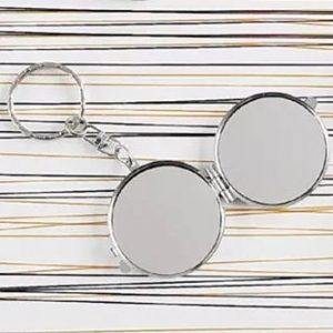 Sublimasyon Aynalı Metal Anahtarlık - Yuvarlak - 5