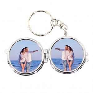 Sublimasyon Aynalı Metal Anahtarlık - Yuvarlak - 3