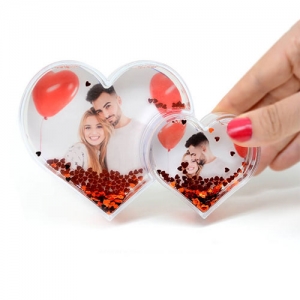  - İkili Kalp Kar Küresi - Kalp Taneli