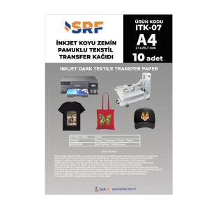 Diğer - İnkjet A4 Pamuklu Koyu Zemin Transfer Kağıdı (10 adet) Diğer - İnkjet A4 Pamuklu Koyu Zemin Transfer Kağıdı (10 adet)