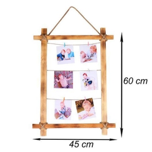  - İpli Mandallı Ahşap Çerçeve 45x60 cm - Dikey