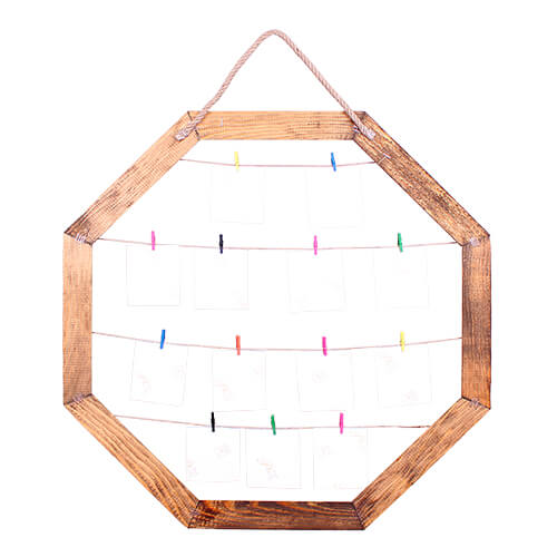 İpli Mandallı Sekizgen Ahşap Çerçeve - 3