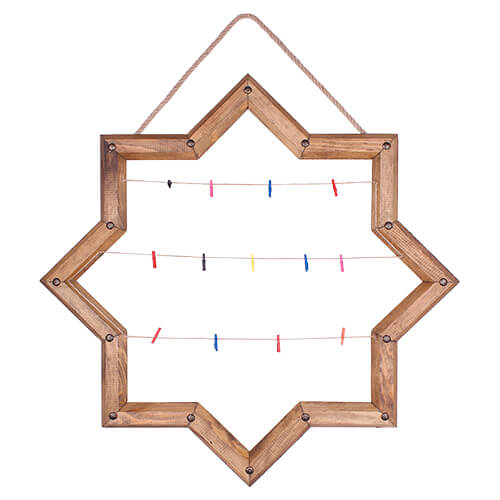  - İpli Mandallı Yıldız Ahşap Çerçeve (1)