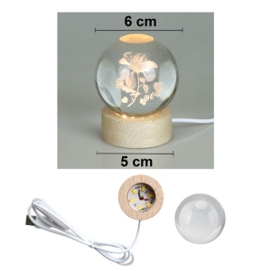 - Işıklı Ahşap Standlı I Love You Güllü Cam Küre - USB Baglantılı (1)  - Işıklı Ahşap Standlı I Love You Güllü Cam Küre - USB Baglantılı (1)