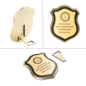  - Kalkan Sublimasyon Ahşap Plaket - Altın Metalli (1)