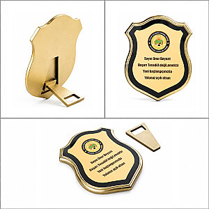 Kalkan Sublimasyon Ahşap Plaket - Altın Metalli (1)