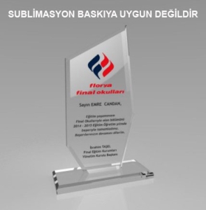 Kaplamasız Şeffaf Kristal Plaket 1002 - 2
