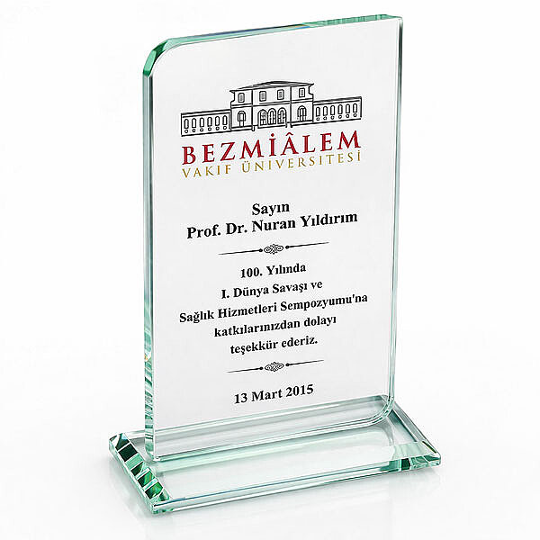 Kaplamasız Şeffaf Kristal Plaket 1004 - 1