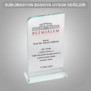 Kaplamasız Şeffaf Kristal Plaket 1004 - 3