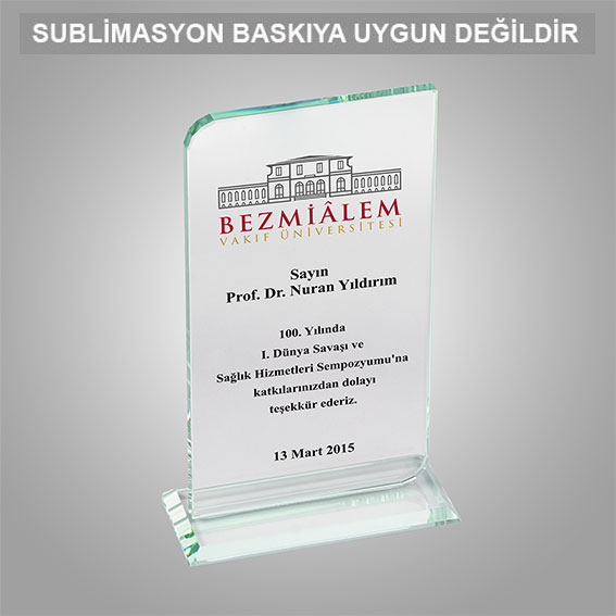 Kaplamasız Şeffaf Kristal Plaket 1004 - 3