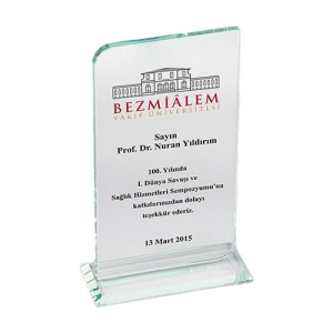 Kaplamasız Şeffaf Kristal Plaket 1004 (1)