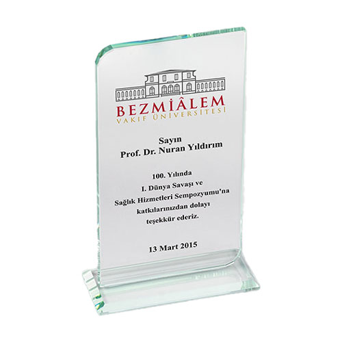 Kaplamasız Şeffaf Kristal Plaket 1004 - 2