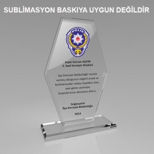 Kaplamasız Şeffaf Kristal Plaket 1005 (1)