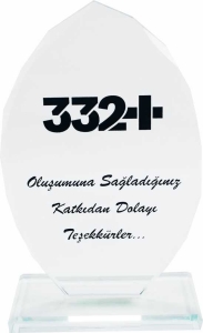 Kaplamasız Şeffaf Kristal Plaket 1024 - 1