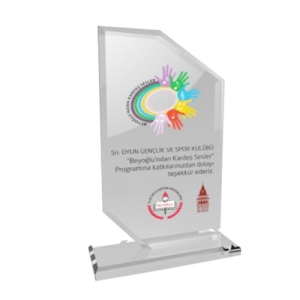 Kaplamasız Şeffaf Kristal Plaket 1060 - 1