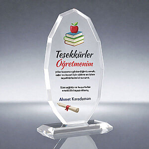 Kaplamasız Şeffaf Kristal Plaket 201 (1)