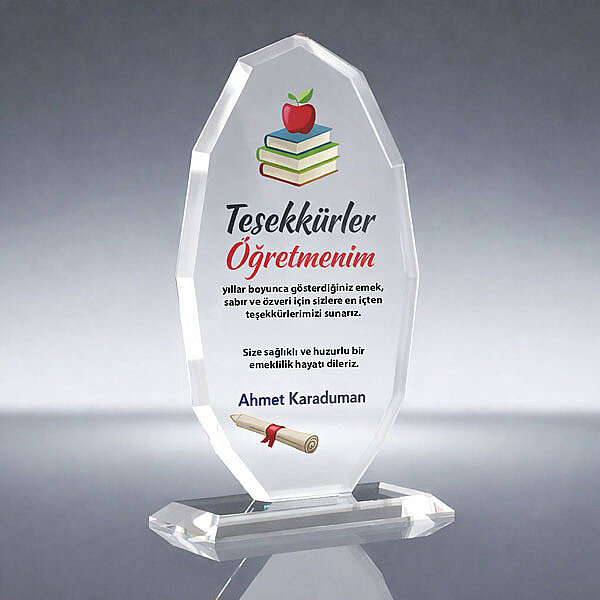 Kaplamasız Şeffaf Kristal Plaket 201 - 2