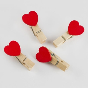 - Kırmızı Ahşap Kalp Mandal (10 adet) (1)  - Kırmızı Ahşap Kalp Mandal (10 adet) (1)