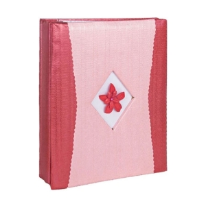  - Kırmızı Papatya Desenli 60 lık Fotoğraf Albümü 13x18 cm