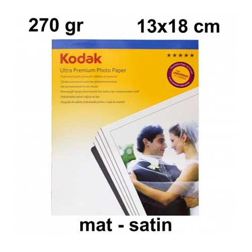 Kodak - Kodak 13x18 Mat (Satin) Fotoğraf Kağıdı 270 gr Kodak - Kodak 13x18 Mat (Satin) Fotoğraf Kağıdı 270 gr