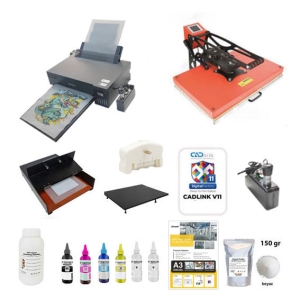  - Komple A3 DTF Tekstil Baskı Seti (CADLink)